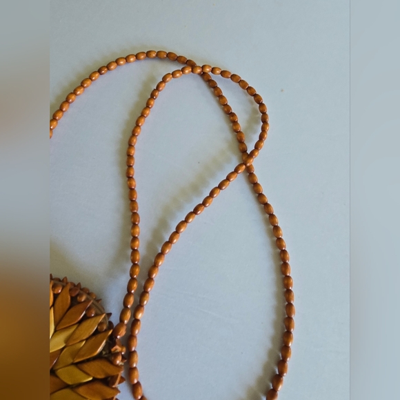 Mini 5" Wooden Patchwork Clutch Purse Beaded Pieced Wood Boho Wood Micro - Picture 8 of 12